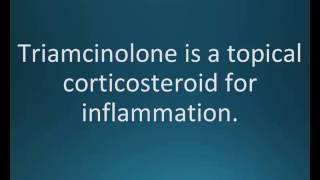 How to pronounce triamcinolone Kenalog Memorizing Pharmacology Flashcard [upl. by Enyedy94]