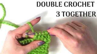 Double Crochet 3 Stitches Together DC3TOG  Crochet Stitch List [upl. by Eaver547]