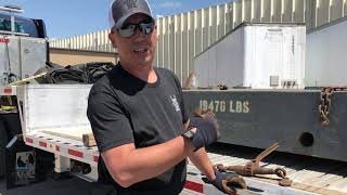 Truck Driver Skills  How to Chain A Load  Throwing Iron [upl. by Matti]