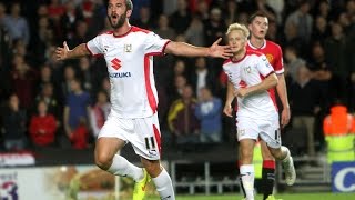 HIGHLIGHTS MK Dons 40 Manchester United [upl. by Hebert]