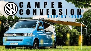 DIY VW T5 Camper Conversion  Start To Finish Van Life UK 13 Beginner Build [upl. by Initof]