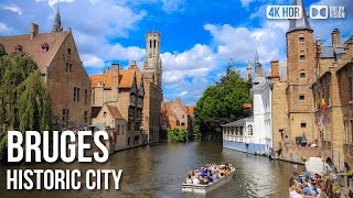 Bruges Historic Town  🇧🇪 Belgium 4K HDR Walking Tour [upl. by Layap]