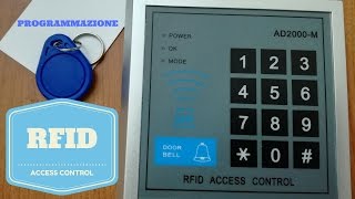 RFID access controllo programmazione [upl. by Naldo]