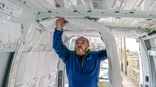 Camper Van conversion  Roof amp wall insulation  Van build UK [upl. by Speroni338]