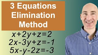 Solving Systems of 3 Equations Elimination [upl. by Pepillo]