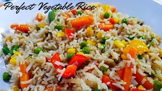 How to make the Perfect Vegetable Rice  Simple Vegetable Rice Recipe [upl. by Nilorac]