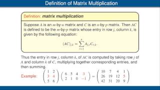 Matrix Multiplication [upl. by Macur]