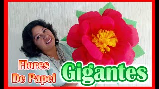 DIY  Como Hacer Flores De Papel Crepe  GIGANTES [upl. by Kent]