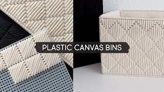 Making Bins with Plastic Canvas Sheets [upl. by Santos]