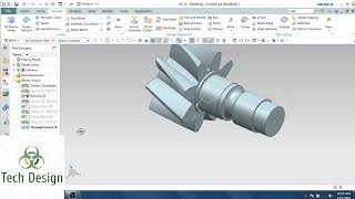 Unigraphics NX Part Modeling Example 5 II Bevel Gear [upl. by Hachman27]