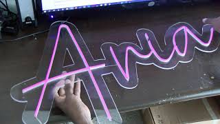 LED neon Sign with clear acrylic backer [upl. by Pilif]