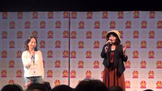 Japan Expo  Junko Takeuchi Japanese voice of Naruto July 4 2013 [upl. by Inus480]