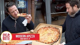 Barstool Pizza Review  Modern Apizza New HavenCT [upl. by Avilo]