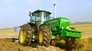 John Deere 4755 w Lemken Juwel 8  Ploughing [upl. by Neoma]