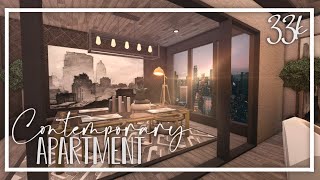 Contemporary Apartment 33k No Gamepass Bloxburg Speedbuild [upl. by Pearlstein]