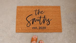 How To Make A DOORMAT with CRICUT  Cut Larger Than The Mat Project  Off the Mat Project [upl. by Hcire]