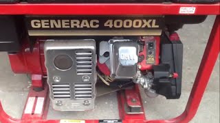 GENERAC 4000XL GENERATOR Review amp Operation [upl. by Rancell]