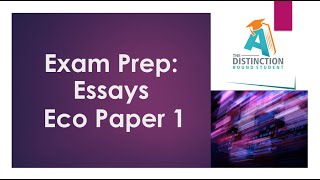 Exam Prep Economics Grade 12 TDBS  Paper 1 Essays  by Carden Madzokere [upl. by Chyou]