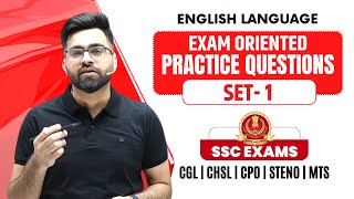 Set1 Exam Oriented Practice Questions  English For SSC CGL CHSL CPO MTS  Tarun Grover [upl. by Zachar]