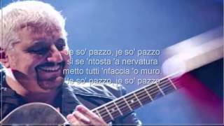 Pino Daniele quotJe se pazzoquot con testo [upl. by Fabio]