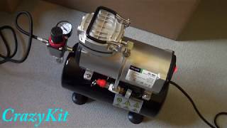 FENGDA FD186 Compresseur Aérographe  Démarrage  FENGDA FD186 Airbrush Compressor  Starting [upl. by Marja]