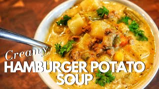 Creamy Hamburger Potato Soup Recipe  Potato Soup Crock Pot  Easy Crock Pot Recipes [upl. by Jed]