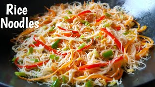 Rice Noodles and Vegetables Stir fry  Easy Rice Noodles Recipe Pancit [upl. by Aziza]