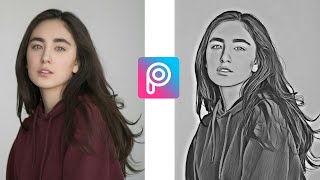 How to Edit Photo  pencil sketch in Pisart  Picsart Editing Tutorial [upl. by Aisatnaf]