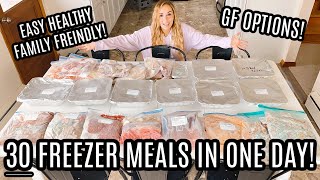 EASY FREEZER MEAL PREP 30 MEALS RECIPES COOK WITH ME LARGE FAMILY MEALS WHATS FOR DINNER [upl. by Pardoes]