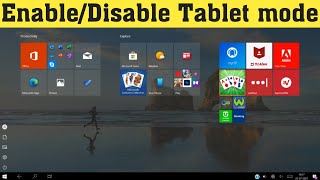 How To EnableDisable Tablet Mode In Window 111087 [upl. by Ewall]