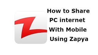 Share PC Internet With Mobile Using Zapya [upl. by Skipp855]