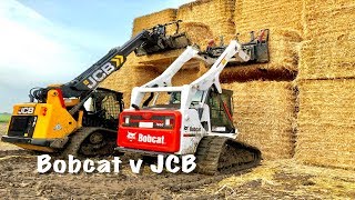 BOBCAT vs JCB TELESKID  SKIDLOADER  LORD MUCK [upl. by Gerge]