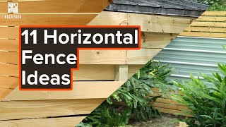 11 Horizontal Fence Ideas Plus a Bonus  Backyardscape [upl. by Portuna607]