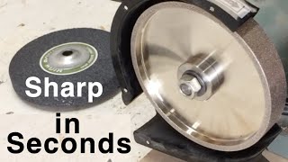 CBN Grinding Wheel to Sharpen High Speed Steel Turning Tools  Woodworking [upl. by Fanni398]