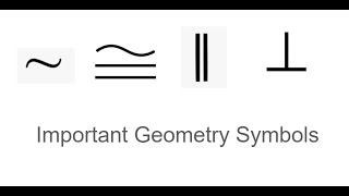 Geometry Symbols Review Parallel Congruent Similar Perpendicular [upl. by Eradis679]