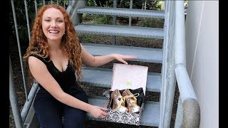 Unboxing Try On Gold Glitter 575 Inch High Heel Shoes [upl. by Delorenzo]