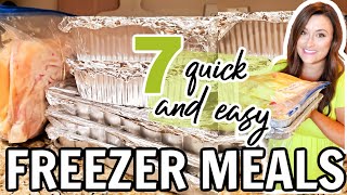 7 Easy Freezer Meals  QUICK AND SIMPLE MAKE AHEAD DINNERS  CASSEROLES AND CROCKPOT [upl. by Kristo]