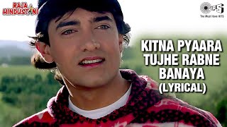 Kitna Pyaara Tujhe  Lyrical  Aamir Khan  Karisma Kapoor  Alka Yagnik  Udit Narayan  90s Song [upl. by Naga124]