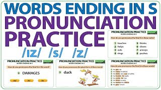 English Pronunciation Practice  How do you pronounce words ending in S [upl. by Carrington67]