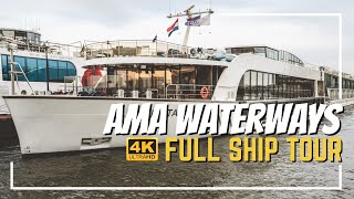 AMA Waterways AMAKristina  Ship Tour amp Review 2020  4K  All Public Spaces Explained [upl. by Nhguaved]