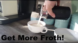 How to Get More Froth from Your Nespresso Coffee Aeroccino  Nespresso tips and help [upl. by Raymonds]