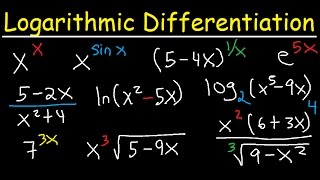 Logarithmic Differentiation of Exponential Functions [upl. by Tonya]