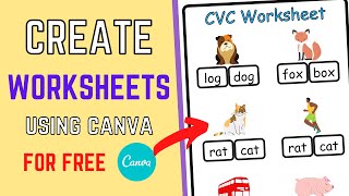 Canva Free Create Worksheets Like a Pro [upl. by Dekeles]