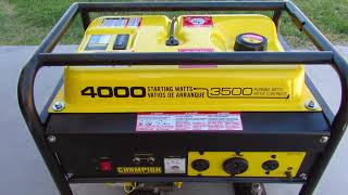 4000 Watt Champion Generator Review [upl. by Nyrhtac]