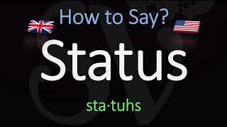 How to Pronounce Status American  British English Pronunciation [upl. by Audrit157]