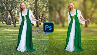 How To Blur Backgrounds in Photoshop FAST amp EASY [upl. by Wendin]