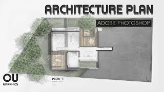 Easy Architecture Plan in Adobe Photoshop [upl. by Assirahs]