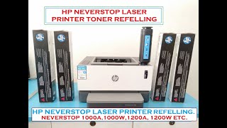 HP NEVERSTOP LASER PRINTER REFILLING TONER KIT 103A103AD FOR 1000A1000W1200A1200W PRINTER [upl. by Hobbie473]