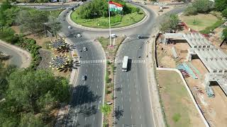 Gandhinagar Drone View in 4K [upl. by Eimirej]