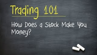 Trading 101 How Does a Stock Make You Money [upl. by Amahs]